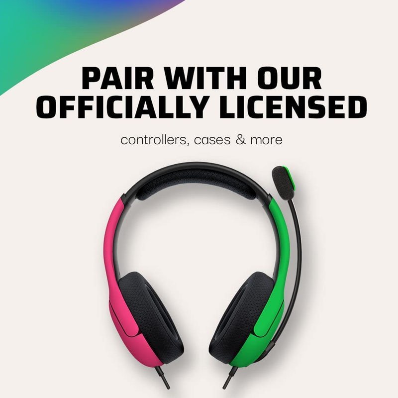 Nintendo Switch Wired Headset LVL-40 (Pink/Green)