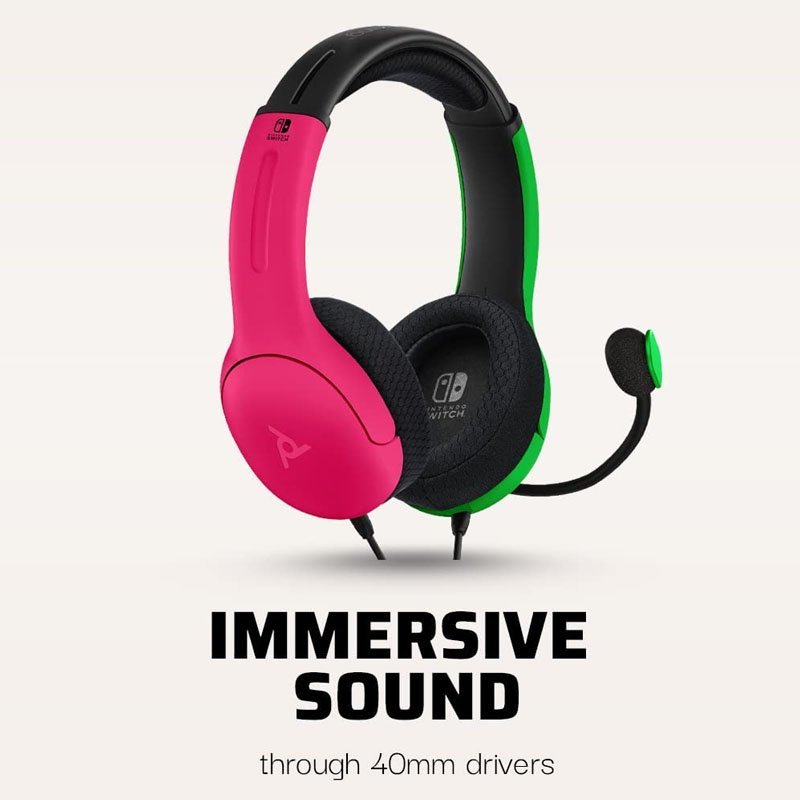 Nintendo Switch Wired Headset LVL-40 (Pink/Green)