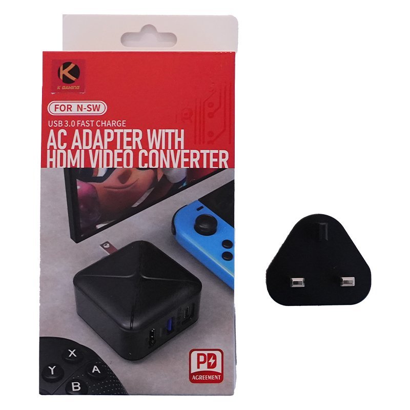 KGAMING SW USB 3.0 fast charge AC adapter with HDMI video converter