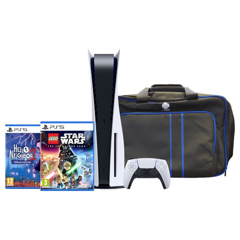  PS5 Console UAE + Two Games + K Gaming Bag