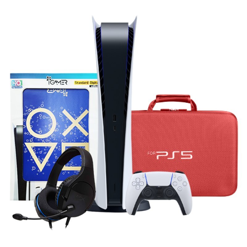PS5 Console UAE + Headset +  K Gaming Bag 