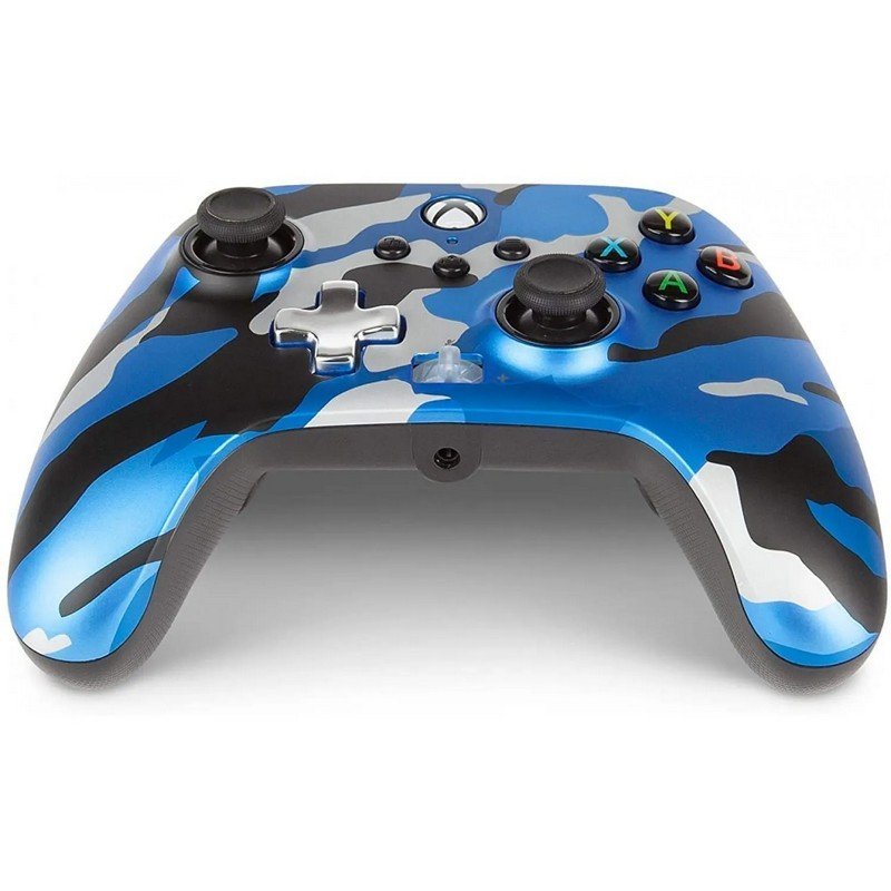 Xbox Power A Joy Enhanced Wired Controller Camo Blue